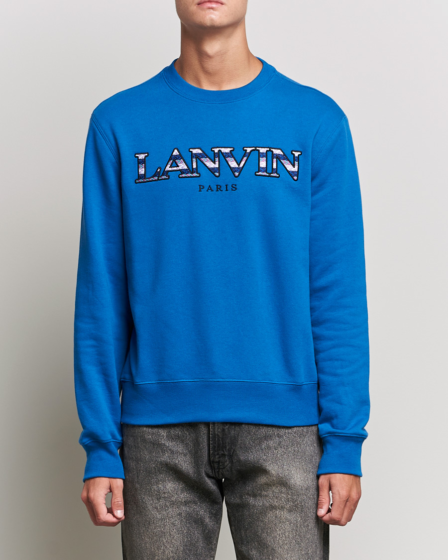Heren | Truien | Lanvin | Curb Logo Sweatshirt Blue Ocean
