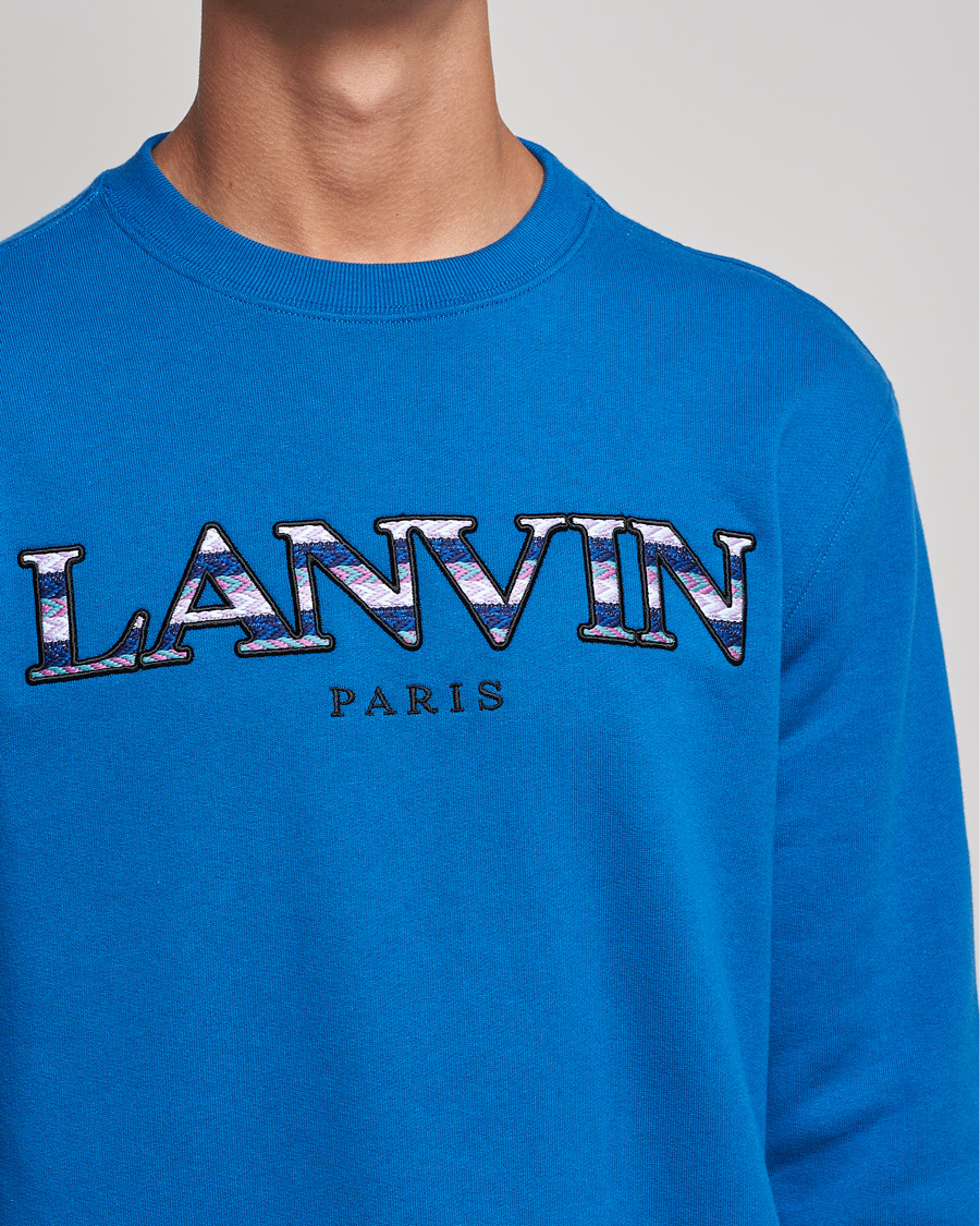 Heren | Truien | Lanvin | Curb Logo Sweatshirt Blue Ocean