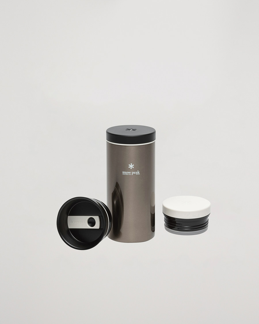 Heren | Kampeeruitrusting | Snow Peak | Kanpai Thermal Bottle Dark Silver