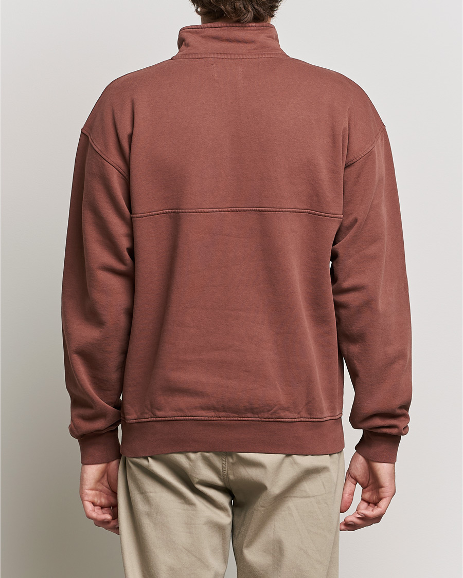 Heren | Truien | Colorful Standard | Classic Organic Half-Zip Cinnamon Brown