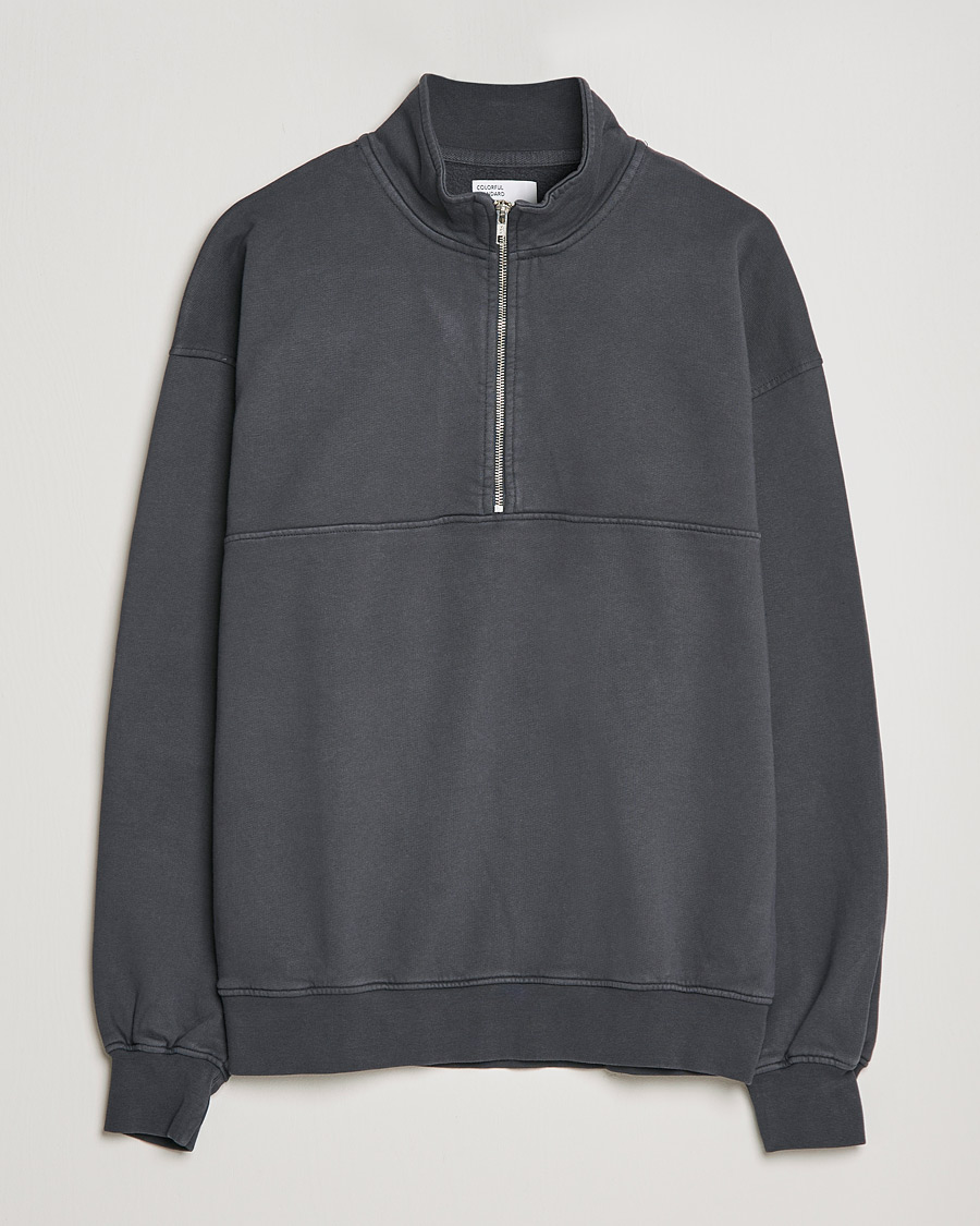 Heren | Truien | Colorful Standard | Classic Organic Half-Zip Lava Grey