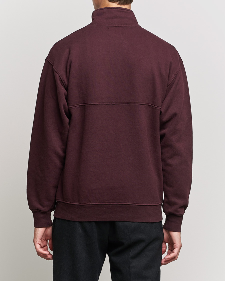Heren | Truien | Colorful Standard | Classic Organic Half-Zip Oxblood Red