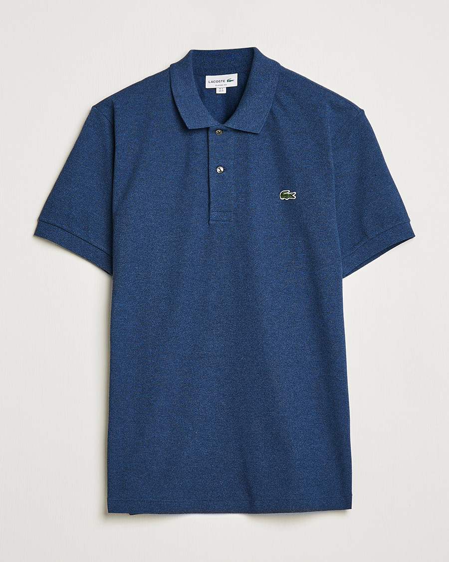 Heren | Polo's | Lacoste | Original Polo Melange Piké Dark Indigo Blue