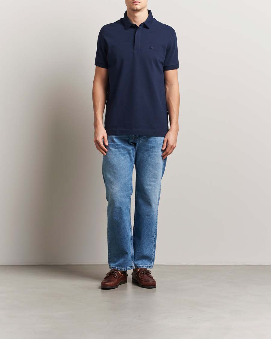 Heren | Polo's | Lacoste | Paris Polo Piké Navy Blue