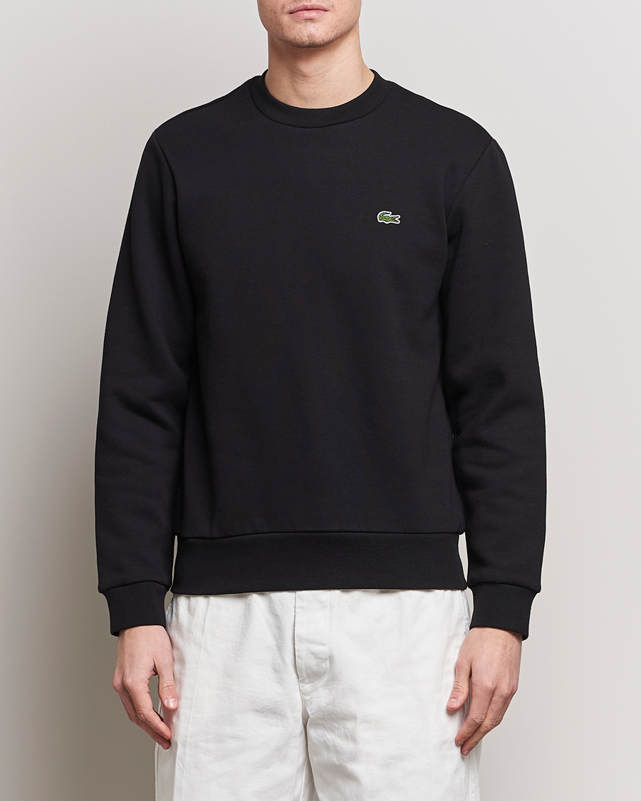 Men | Clothing | Lacoste | Crew Neck Sweatshirt Black