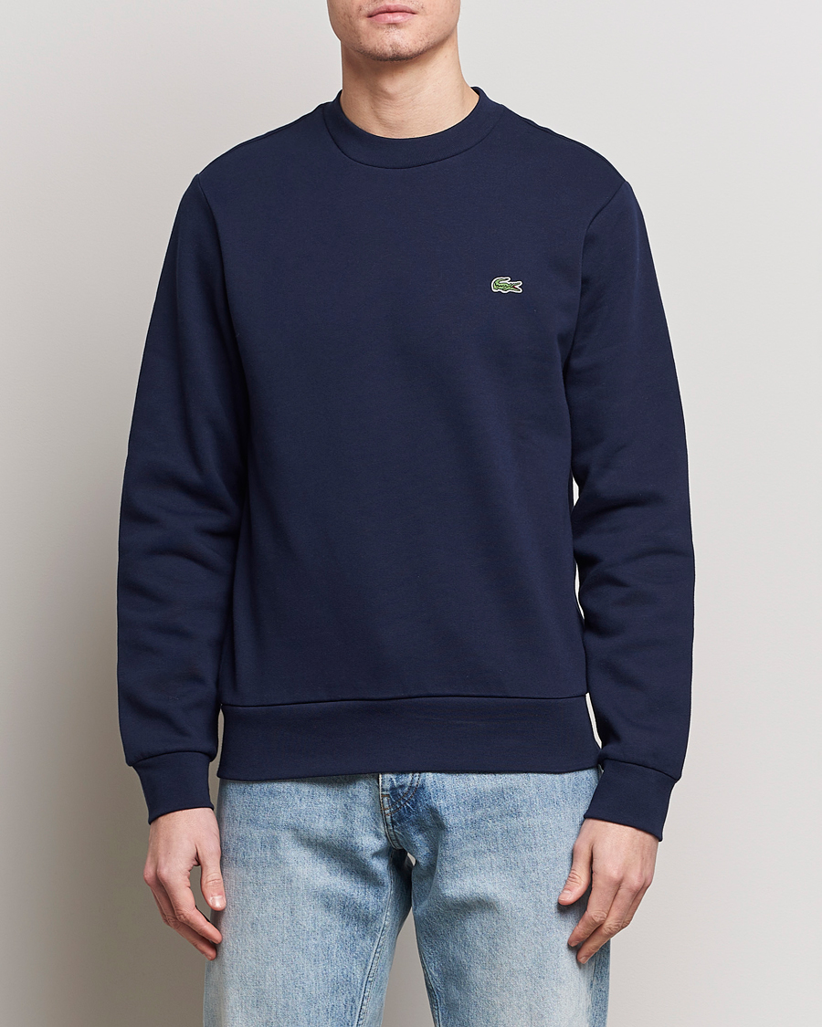 Men | Clothing | Lacoste | Crew Neck Sweatshirt Navy