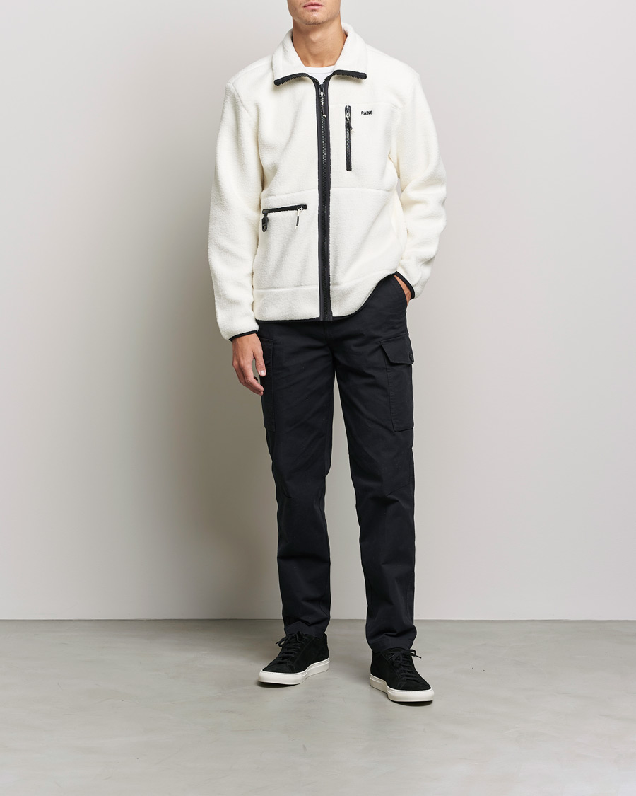 Heren | Truien | RAINS | Heavy Fleece Full Zip Jacket Fossil