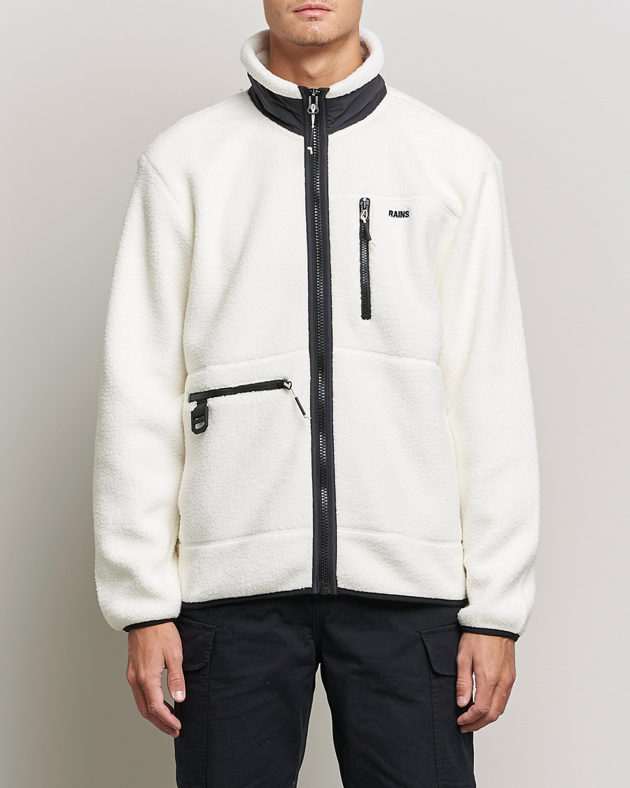 Heren | Truien | RAINS | Heavy Fleece Full Zip Jacket Fossil