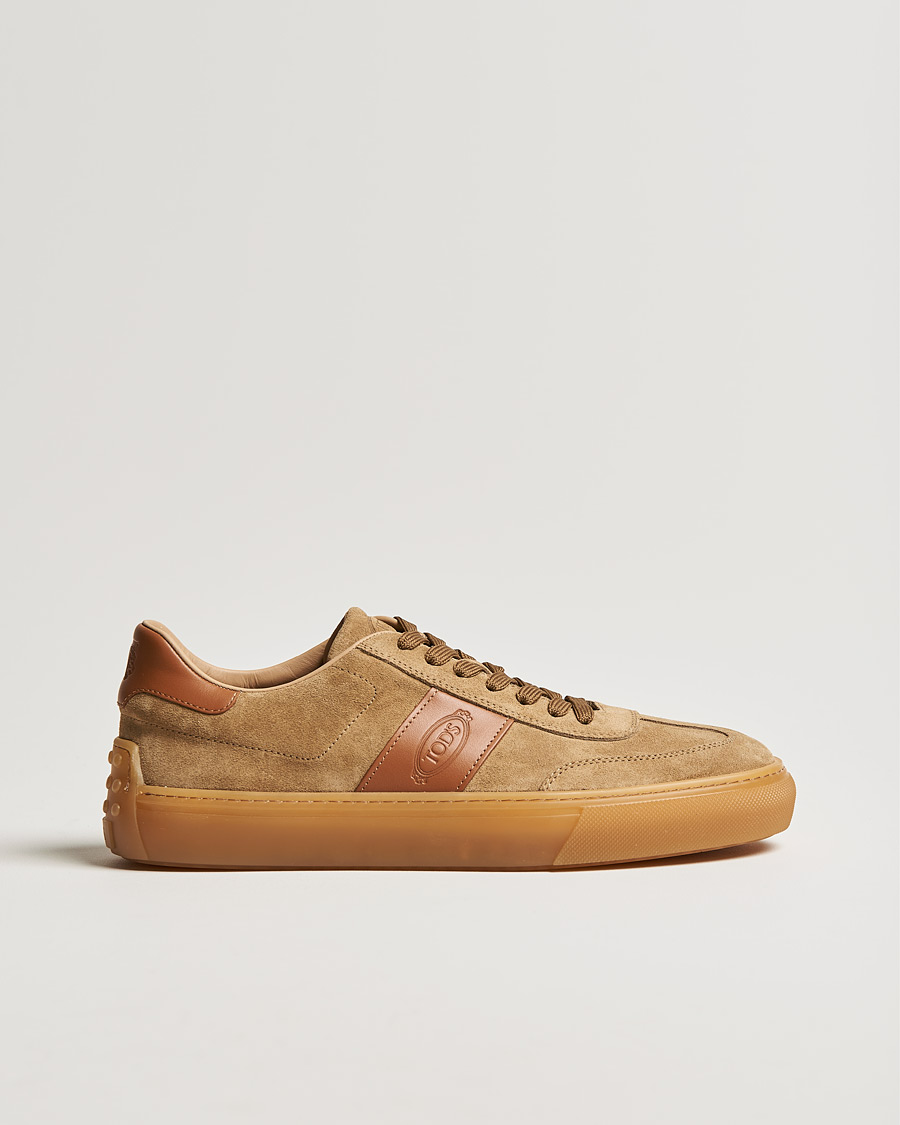 Heren | Tod's Cassetta Sneakers Camel Suede | Tod's | Cassetta Sneakers Camel Suede
