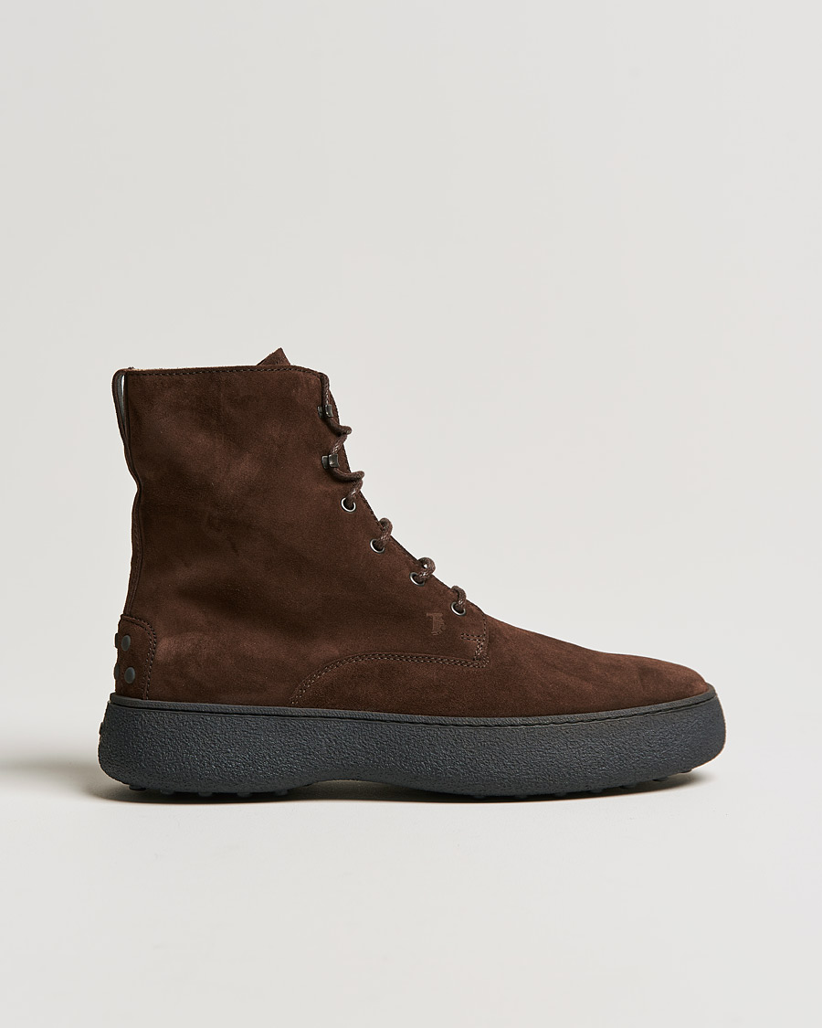 Heren | Tod's Gommino Winter Boots Dark Brown Suede | Tod's | Gommino Winter Boots Dark Brown Suede