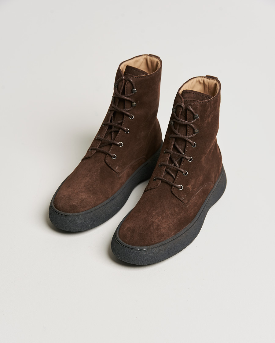 Heren | Tod's Gommino Winter Boots Dark Brown Suede | Tod's | Gommino Winter Boots Dark Brown Suede