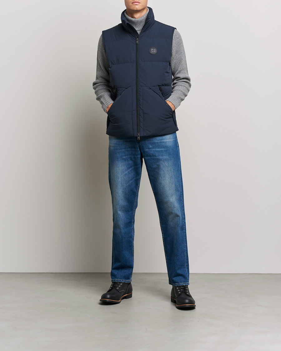 Heren | Jassen | Woolrich | Sierra Supreme Vest Melton Blue