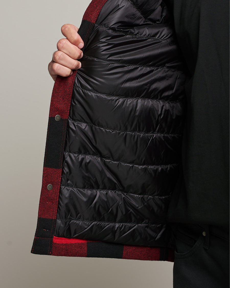 Heren | Overhemden | Woolrich | Alaskan Wool Padded Overshirt Red Buffalo