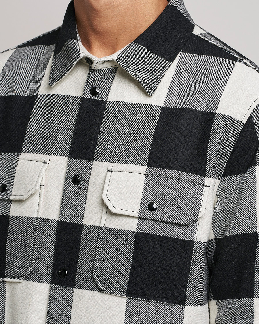 Heren | Overhemden | Woolrich | Alaskan Wool Padded Overshirt White Buffalo