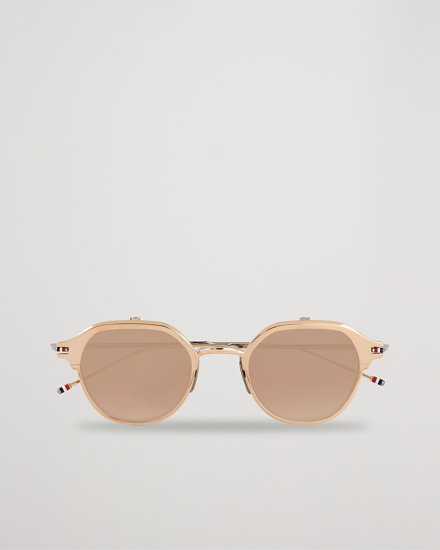 Heren | Thom Browne | Thom Browne | TB-S812 Flip-Up Sunglasses White Gold/Silver