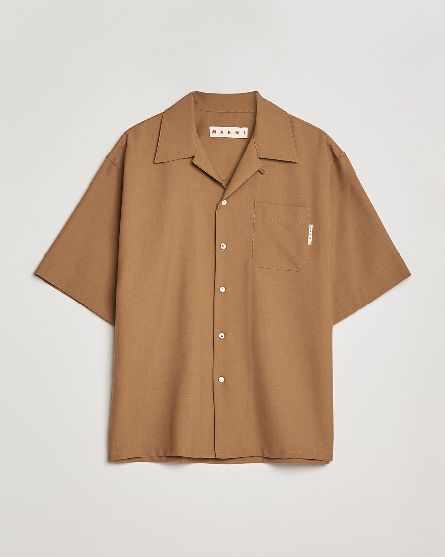 Heren | Overhemden | Marni | Tropical Wool Bowling Shirt Beige