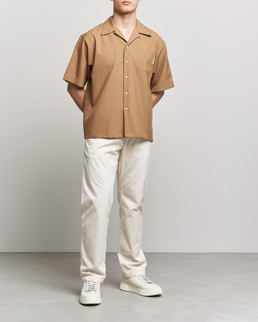 Heren | Overhemden | Marni | Tropical Wool Bowling Shirt Beige