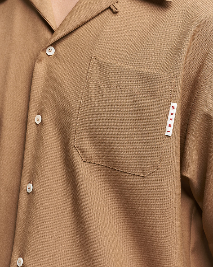 Heren | Overhemden | Marni | Tropical Wool Bowling Shirt Beige