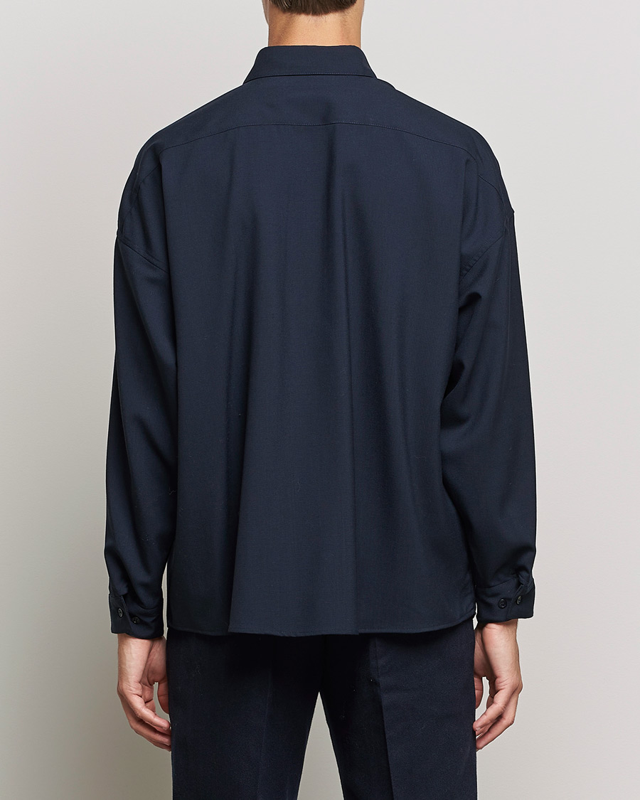 Heren | Overhemden | Marni | Tropical Wool Oversize Shirt Blublack