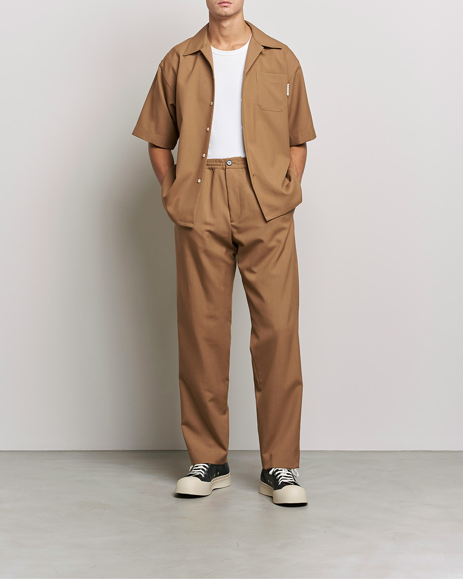 Heren | Broeken | Marni | Tropical Wool Trousers Beige