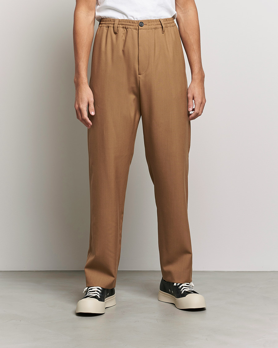 Heren | Broeken | Marni | Tropical Wool Trousers Beige