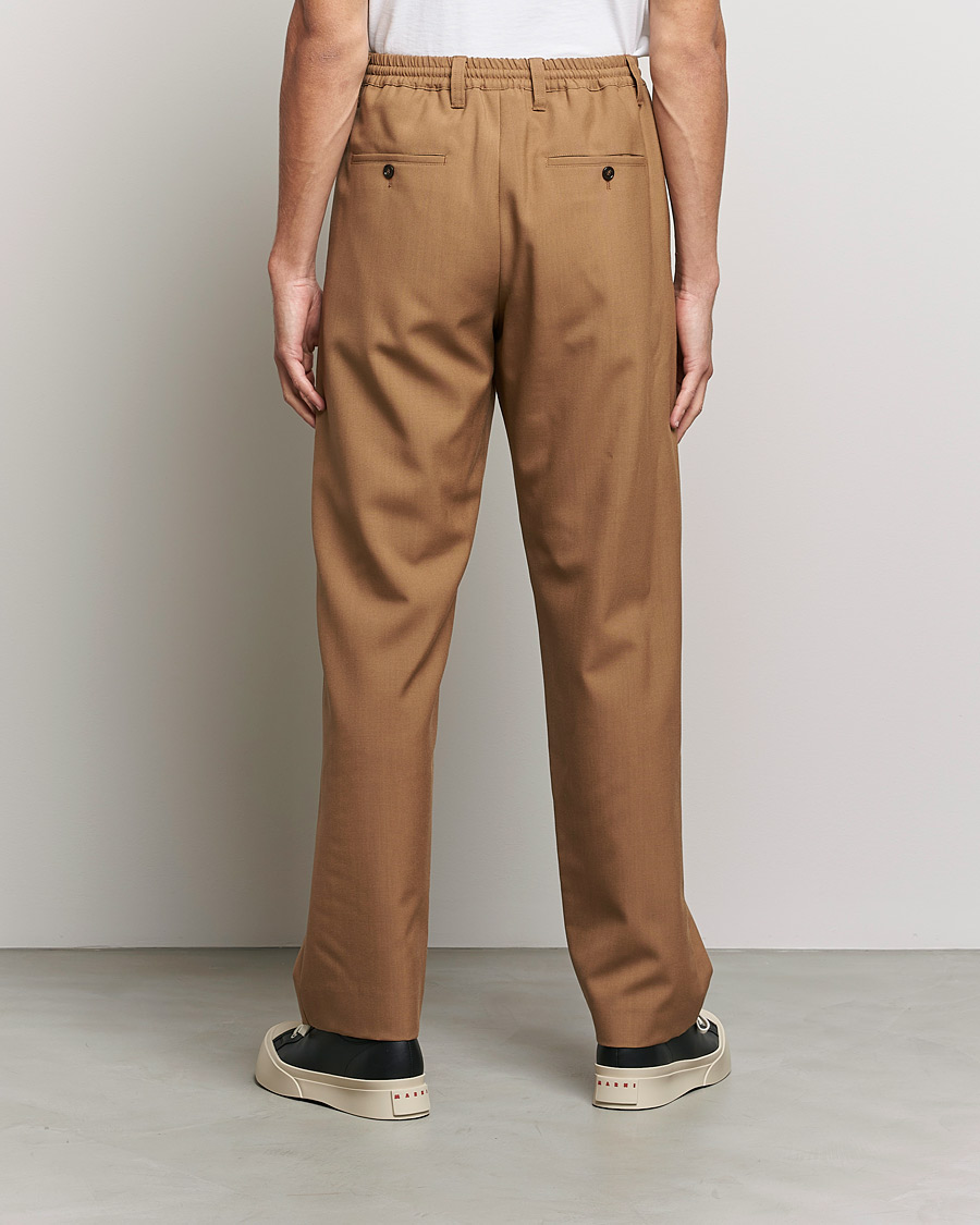 Heren | Broeken | Marni | Tropical Wool Trousers Beige