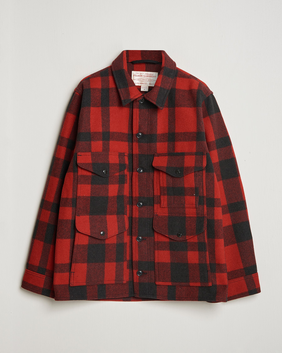 Heren | Jassen | Filson | Mackinaw Wool Cruiser Red/Black Plaid