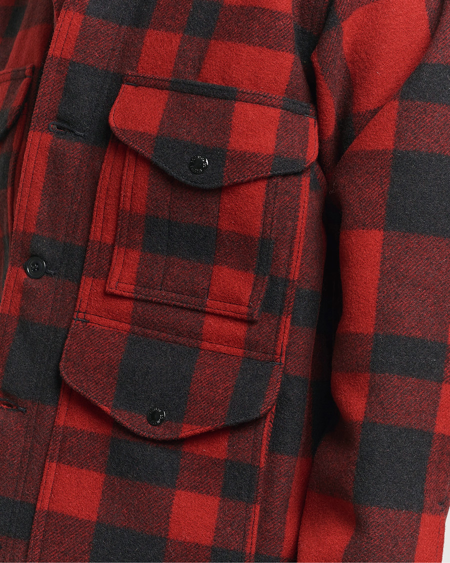 Heren | Jassen | Filson | Mackinaw Wool Cruiser Red/Black Plaid