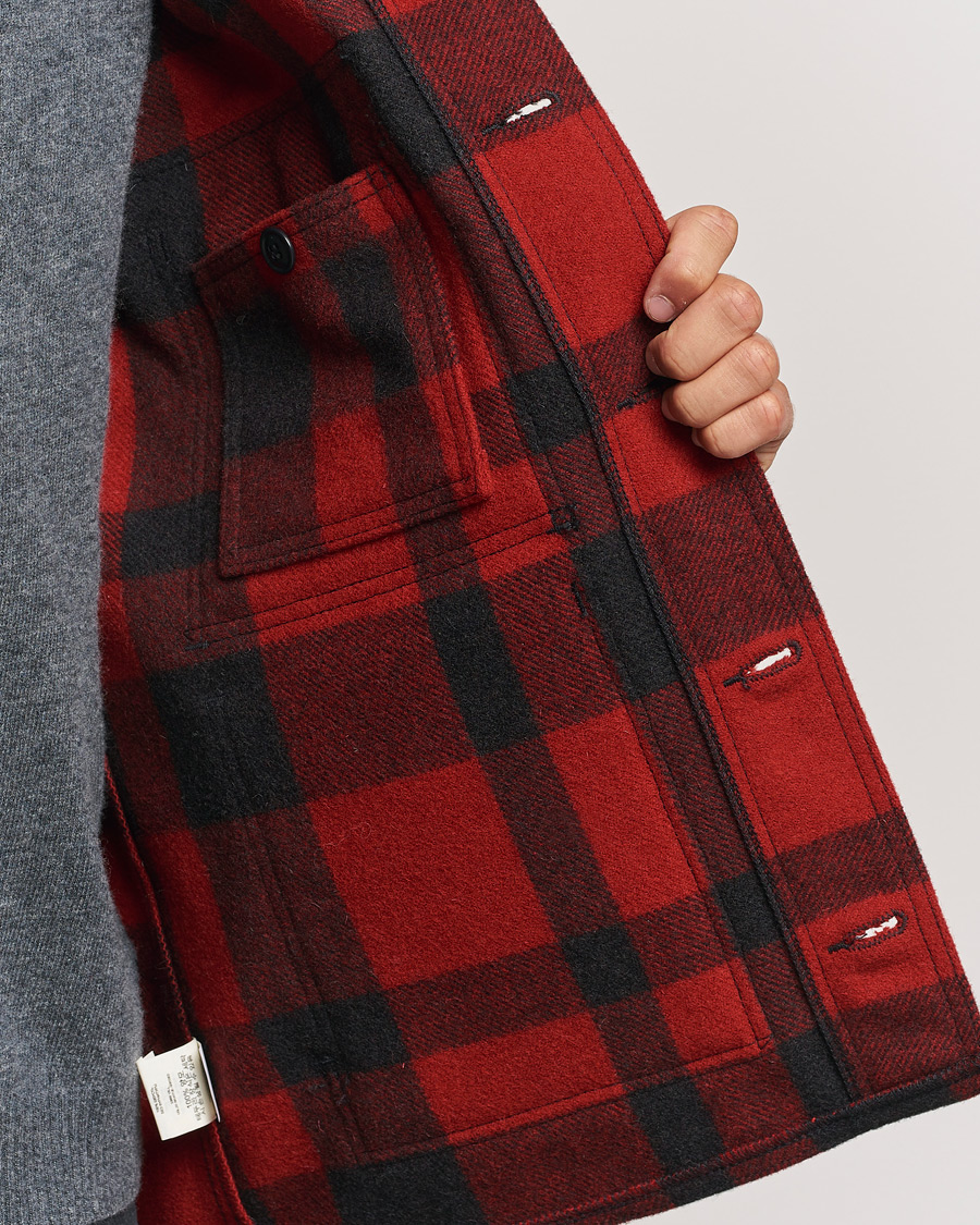 Heren | Jassen | Filson | Mackinaw Wool Cruiser Red/Black Plaid
