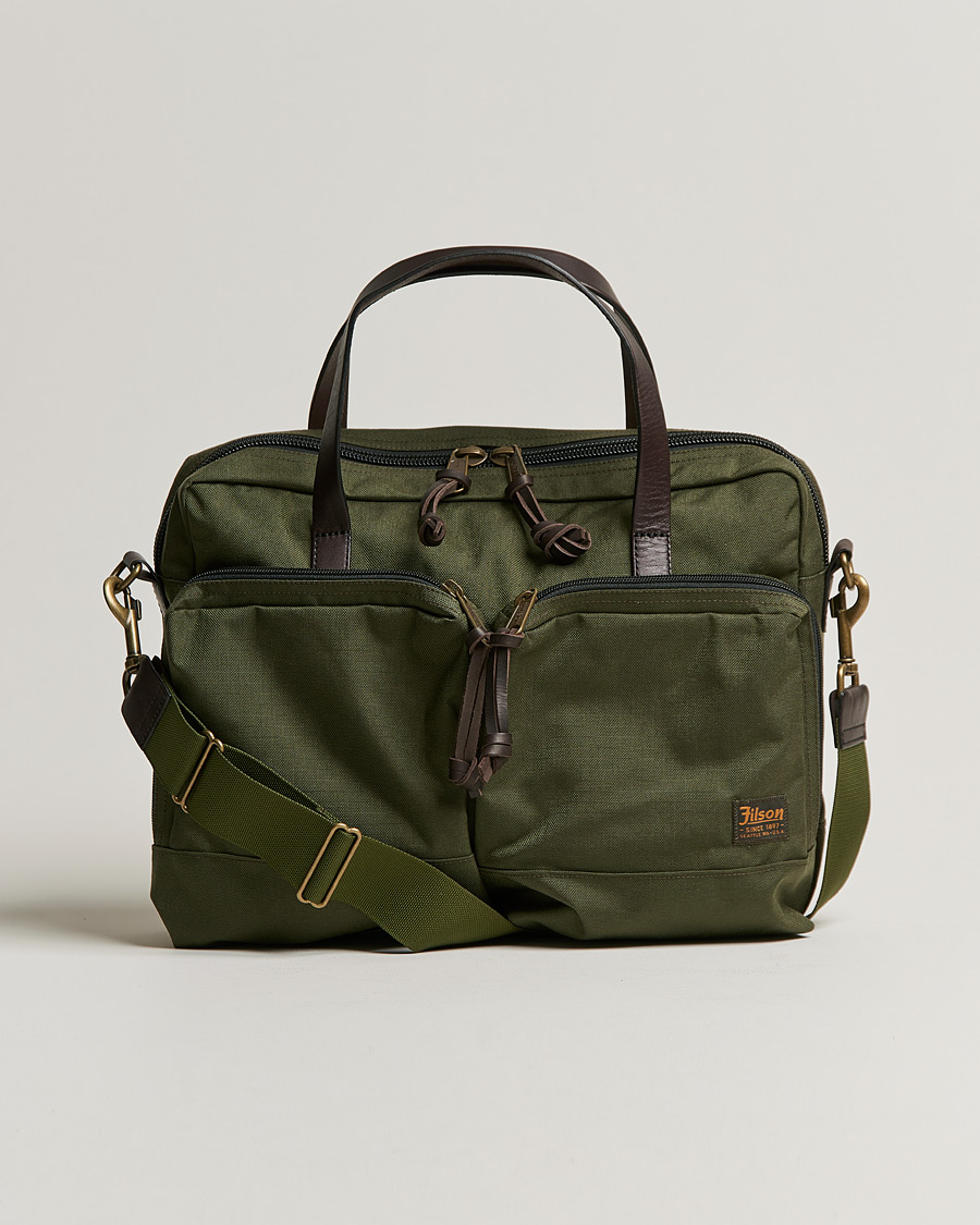 Heren | Filson Dryden Cordura Nylon Briefcase Otter Green | Filson | Dryden Cordura Nylon Briefcase Otter Green