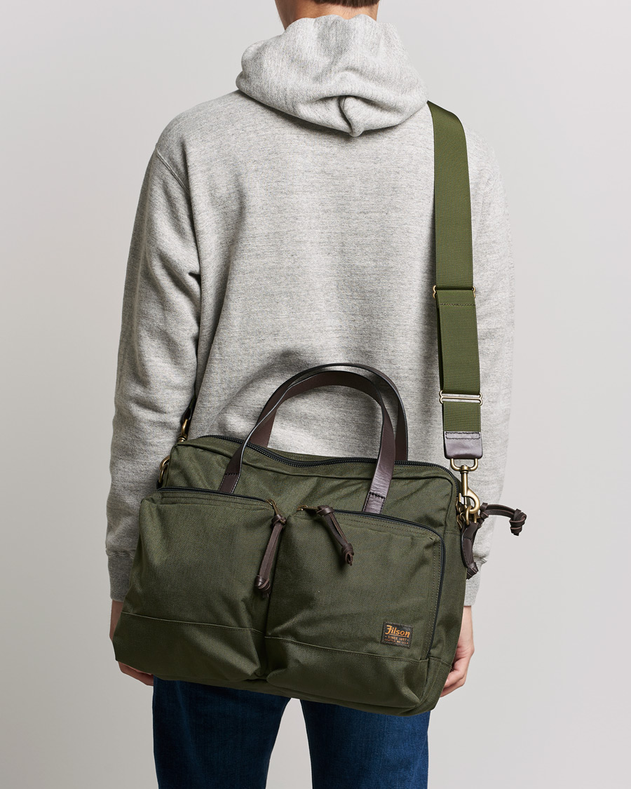 Heren | Filson Dryden Cordura Nylon Briefcase Otter Green | Filson | Dryden Cordura Nylon Briefcase Otter Green