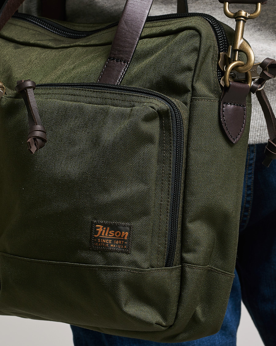 Heren | Filson Dryden Cordura Nylon Briefcase Otter Green | Filson | Dryden Cordura Nylon Briefcase Otter Green