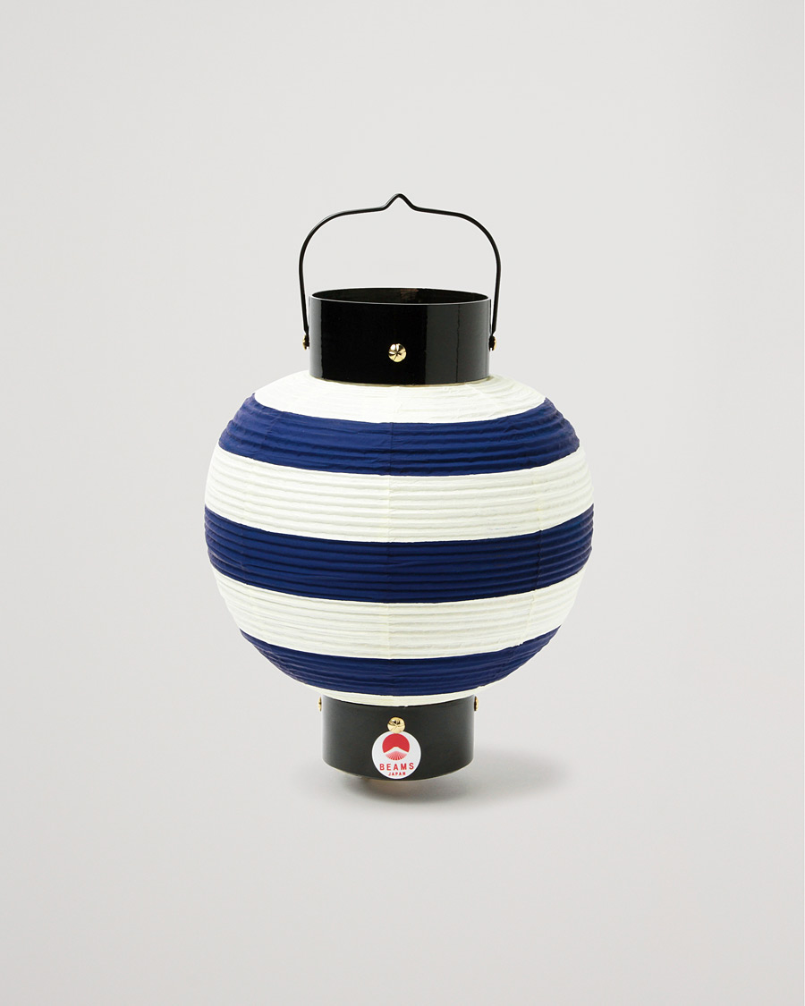Heren | Decoratie | Beams Japan | Striped Paper Lantern Indigo