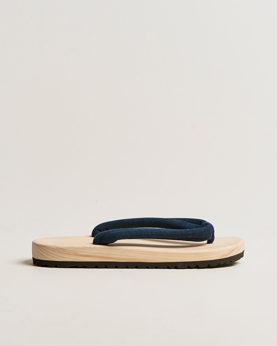 Heren | Sandalen slides | Beams Japan | Wooden Geta Sandals Navy