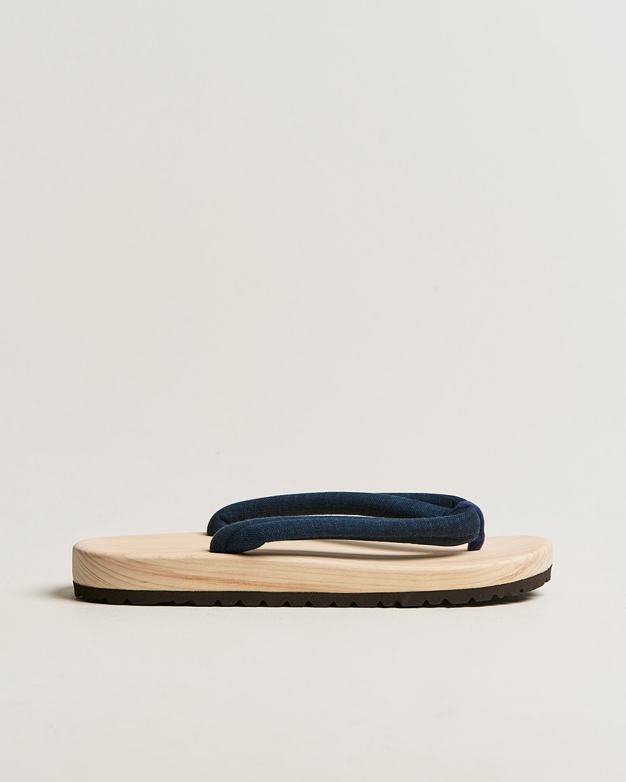 Heren | Beams Japan Wooden Geta Sandals Navy | Beams Japan | Wooden Geta Sandals Navy