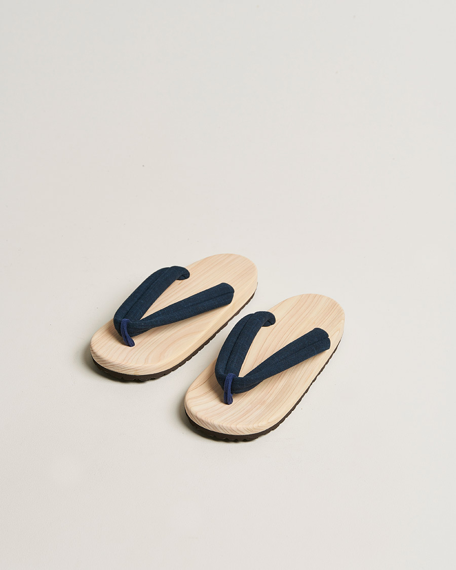 Heren |  | Beams Japan | Wooden Geta Sandals Navy