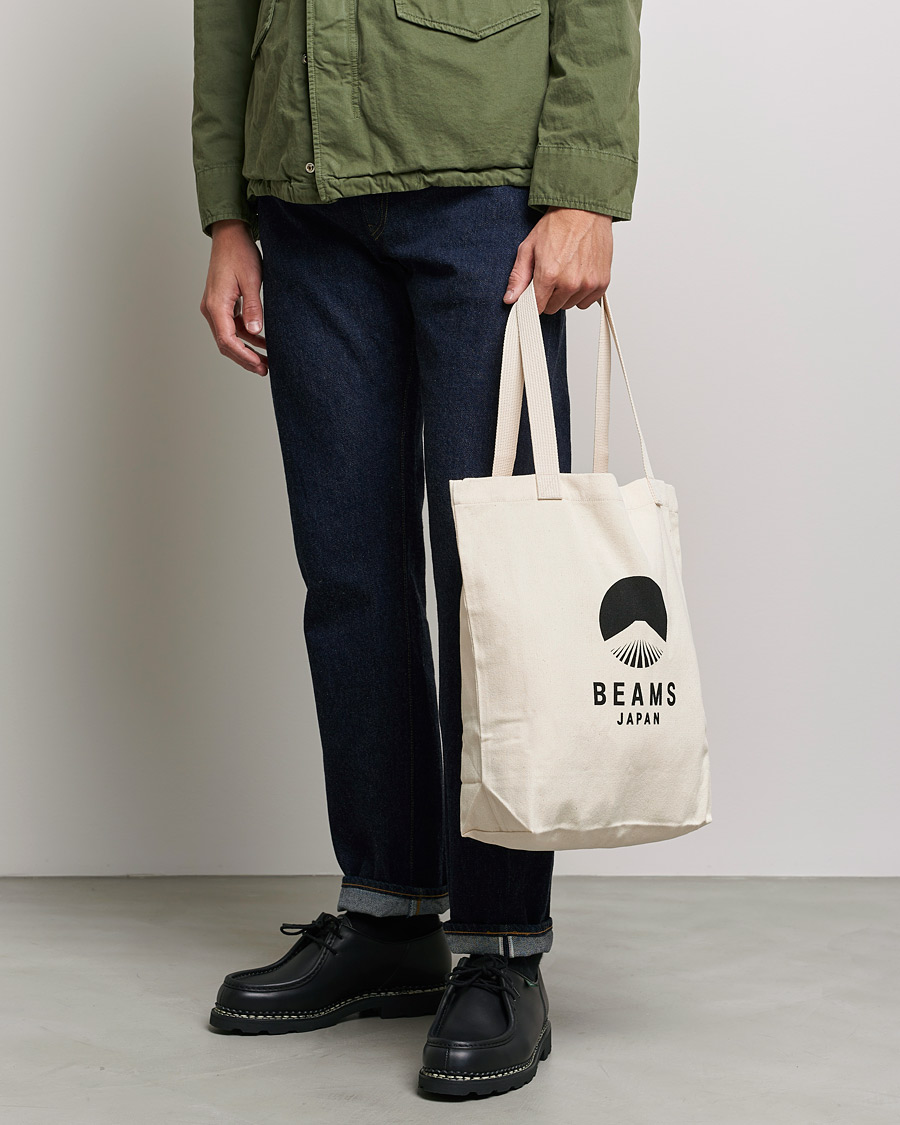 Heren | Draagtassen | Beams Japan | x Evergreen Works Tote Bag White/Black
