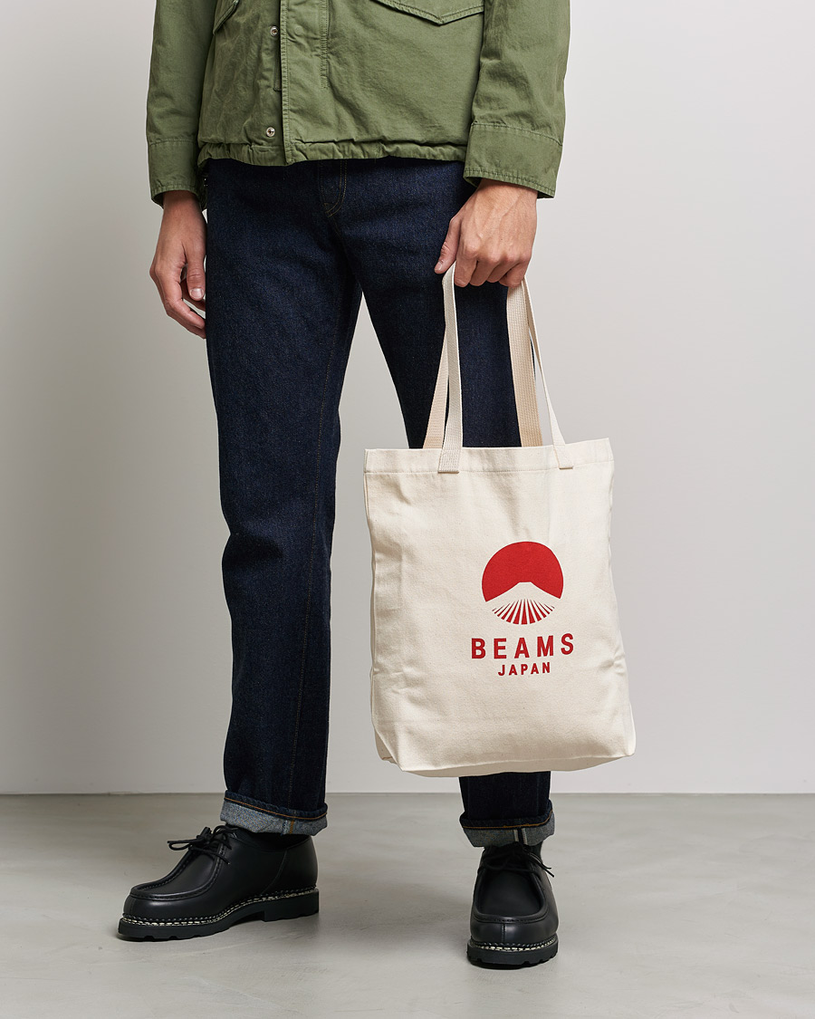 Heren | Onder de 100 | Beams Japan | x Evergreen Works Tote Bag White/Red