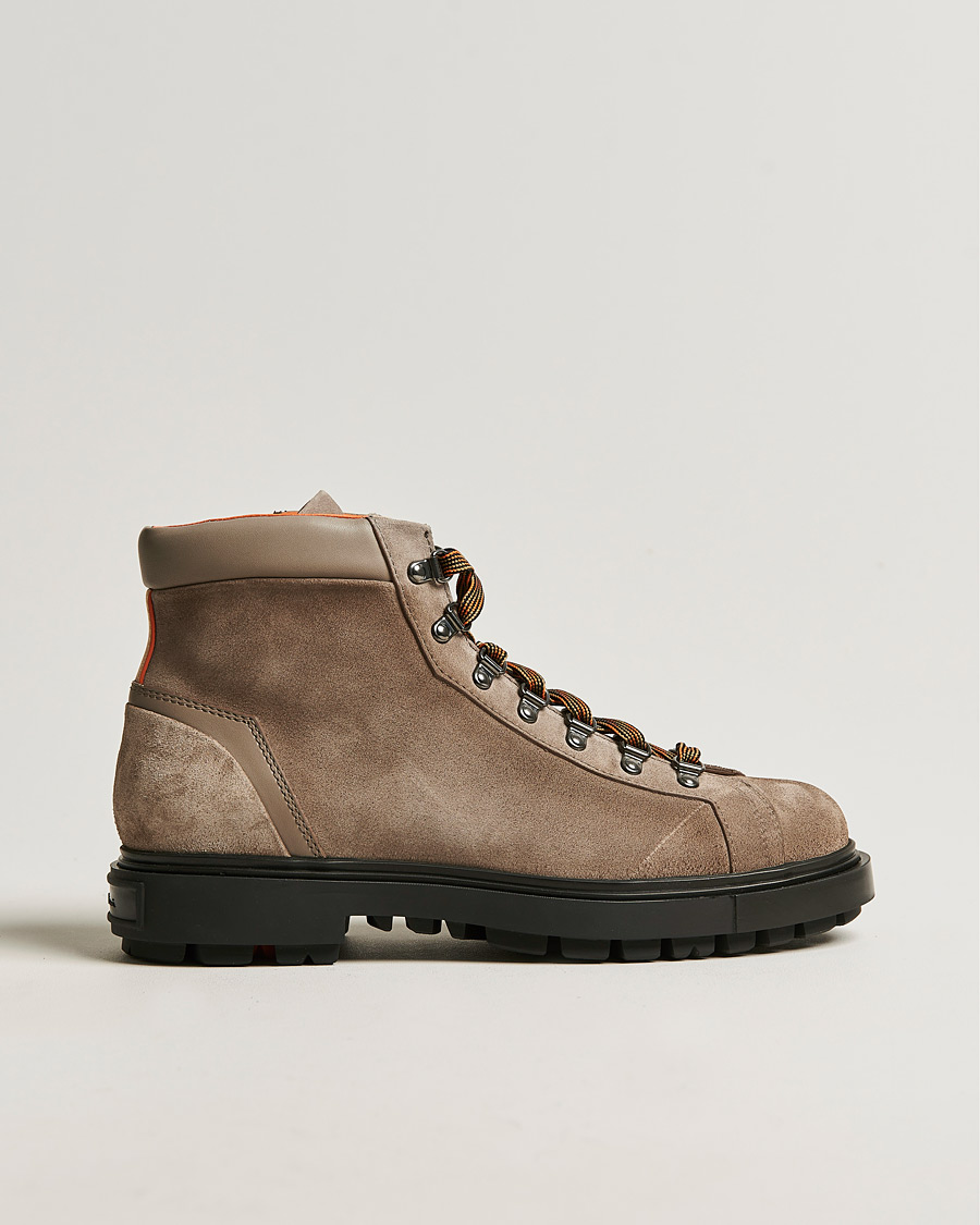 Heren | Santoni Winter Boot Beige Suede | Santoni | Winter Boot Beige Suede