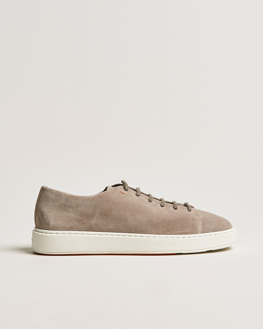 Heren | Santoni Cleanic Sneakers Beige Suede | Santoni | Cleanic Sneakers Beige Suede