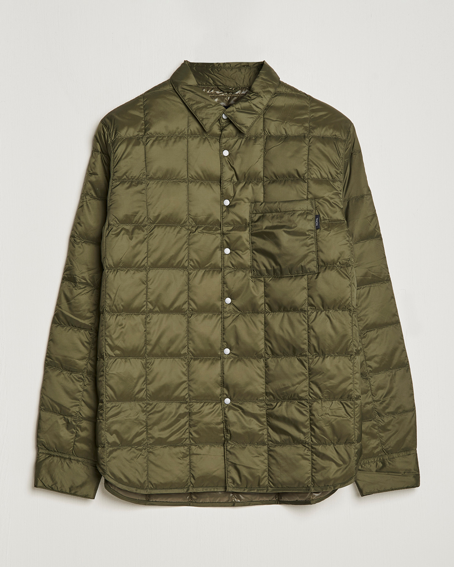 Heren | Overhemden | TAION | Lightweight Down Shirt Dark Olive