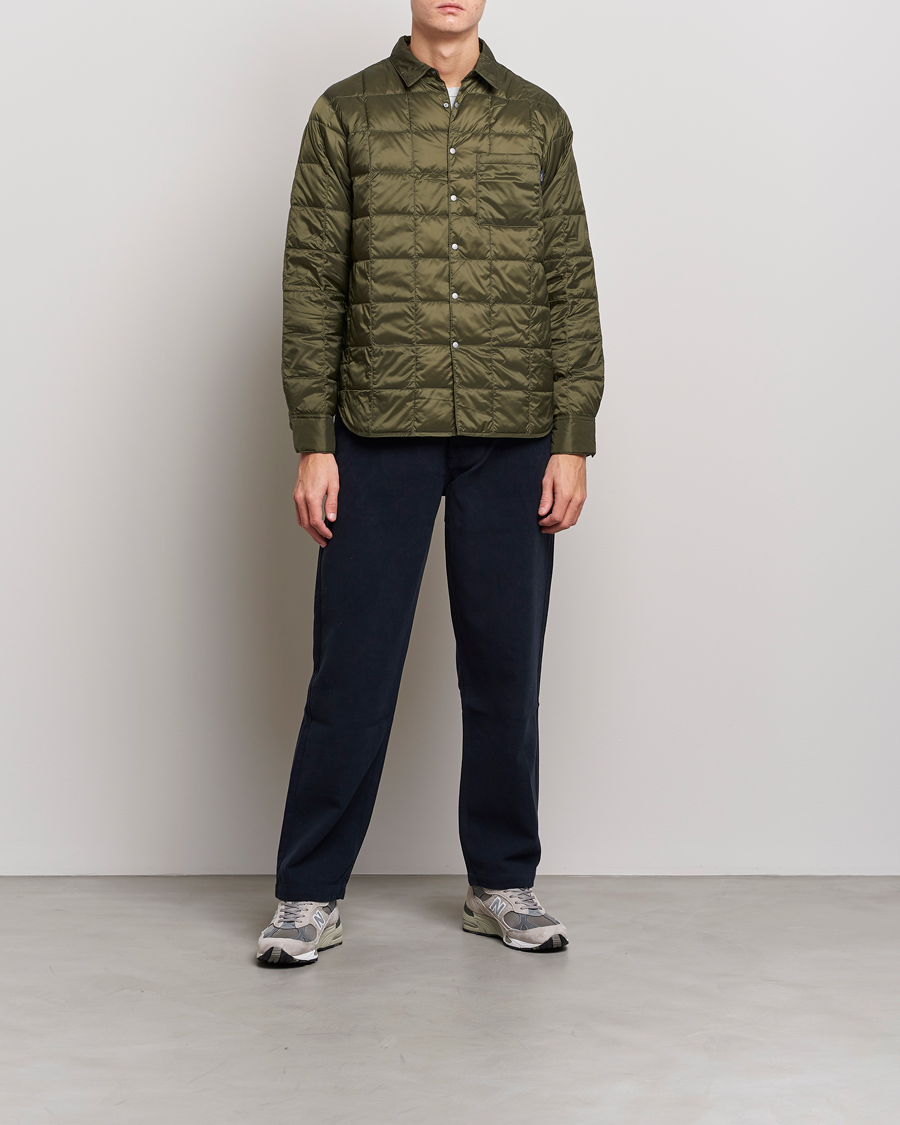 Heren | Overhemden | TAION | Lightweight Down Shirt Dark Olive
