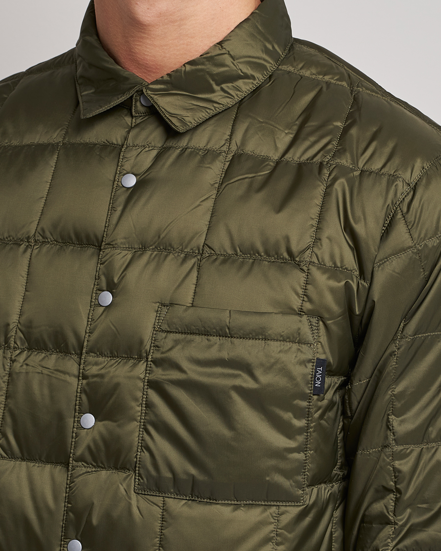 Heren | Overhemden | TAION | Lightweight Down Shirt Dark Olive