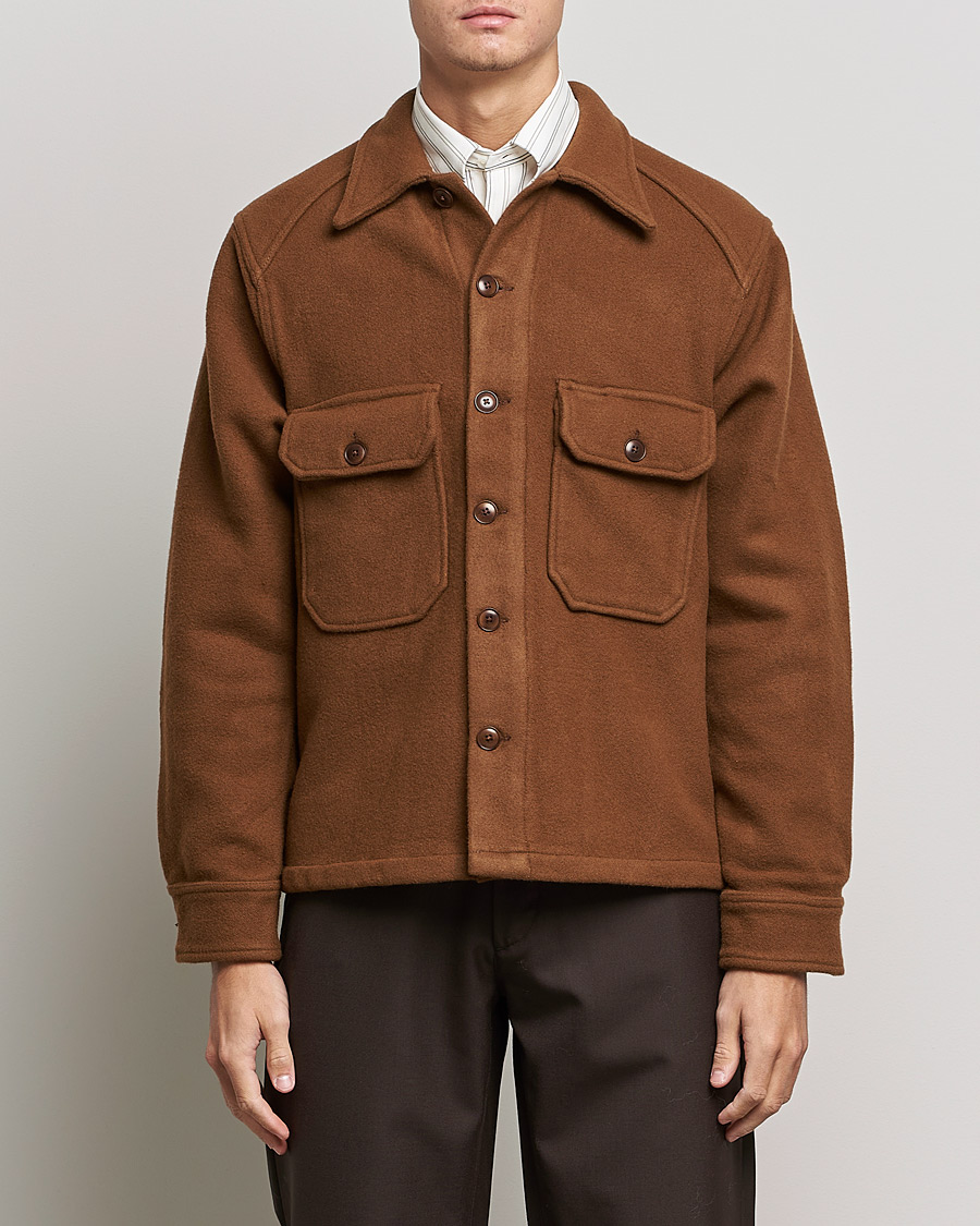 Heren | Jassen | Sunflower | Wool Shirt Jacket Brown