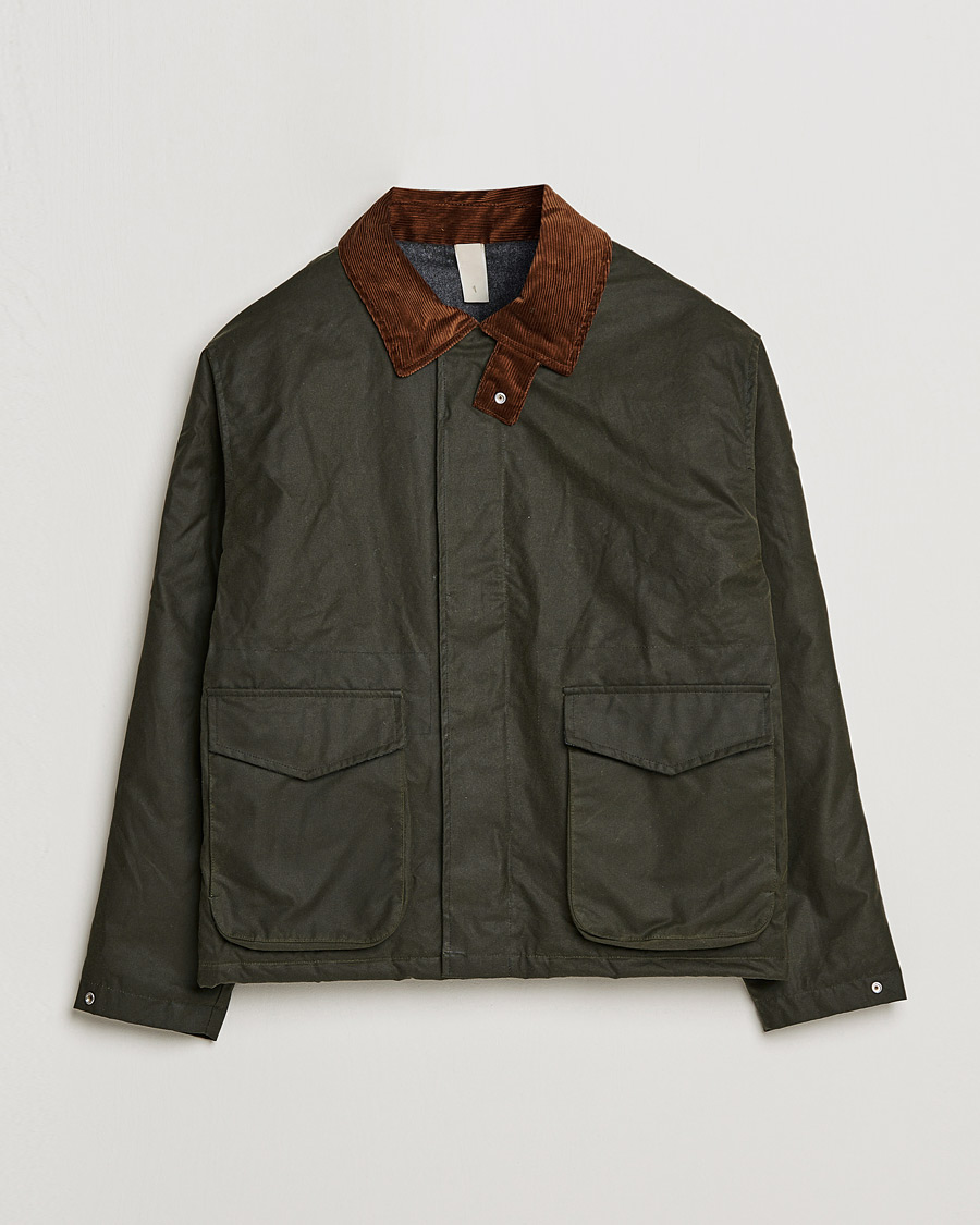 Heren | Jassen | Sunflower | Waxed Short Jacket Dark Olive
