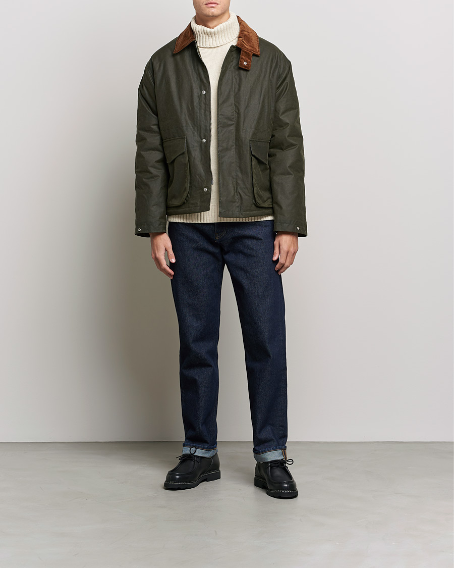 Heren | Jassen | Sunflower | Waxed Short Jacket Dark Olive