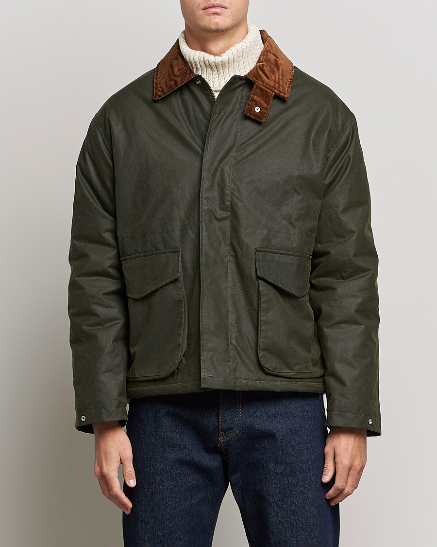 Heren | Jassen | Sunflower | Waxed Short Jacket Dark Olive