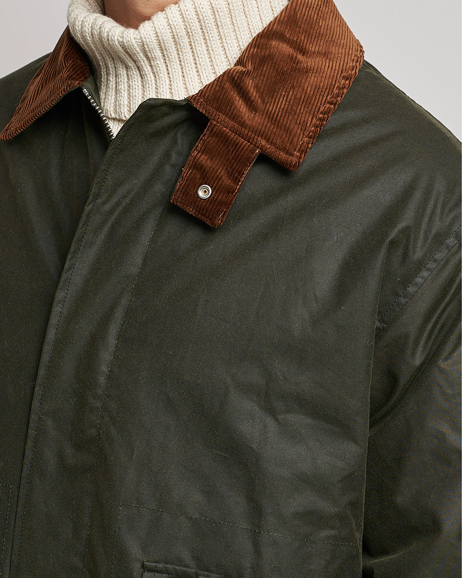 Heren | Jassen | Sunflower | Waxed Short Jacket Dark Olive