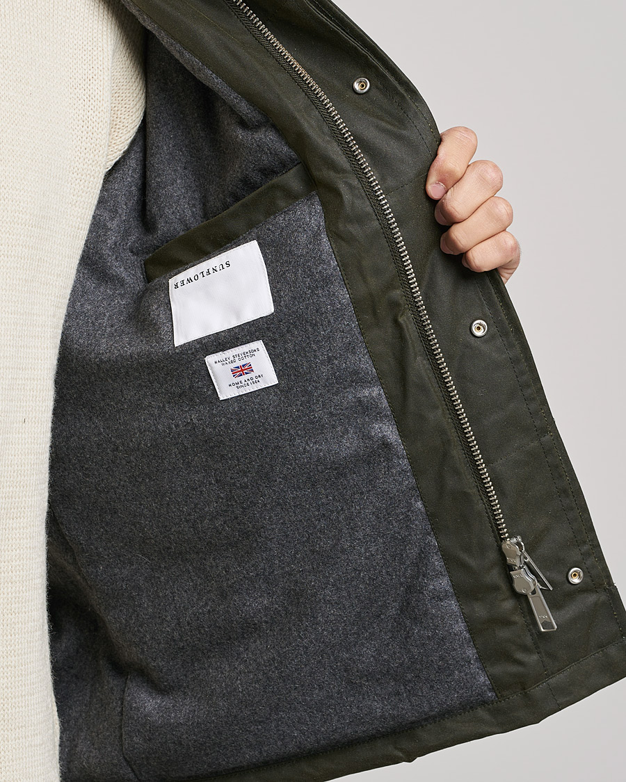 Heren | Jassen | Sunflower | Waxed Short Jacket Dark Olive
