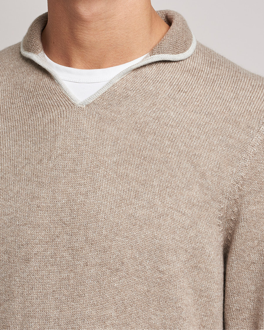 Heren | Truien | SEASE | Ellen Cashmere Pullover Beige